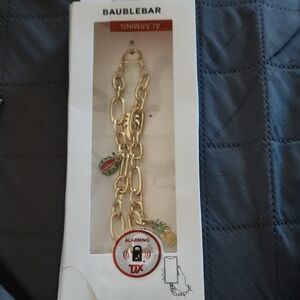 BaubleBar Gold Chain Bracelet with Fruit Charms